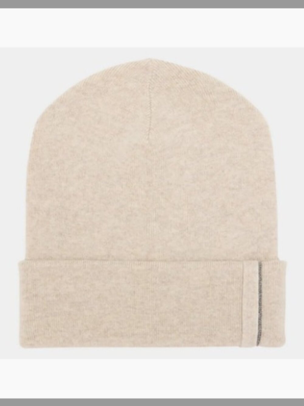 Brunello Cucinelli NWT Monili-Trim Cashmere Beanie Hat (ORIG $650) MEDIUM